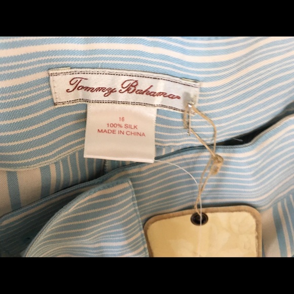 ❤️ NWT Tommy Bahamas Women's Silk Crop Pant 16 - Picture 3 of 4